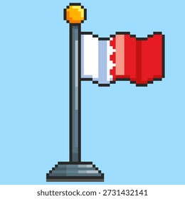 Ilustração vetorial da bandeira do Bahrein com design de arte de pixel, perfeito para recursos de jogos com designs temáticos