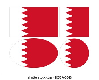 vector illustration of Bahrain flags