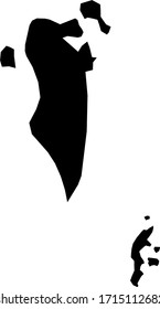 vector illustration of Bahrain map