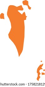 vector illustration of Bahrain map
