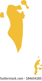 ilustración vectorial del mapa de Bahréin