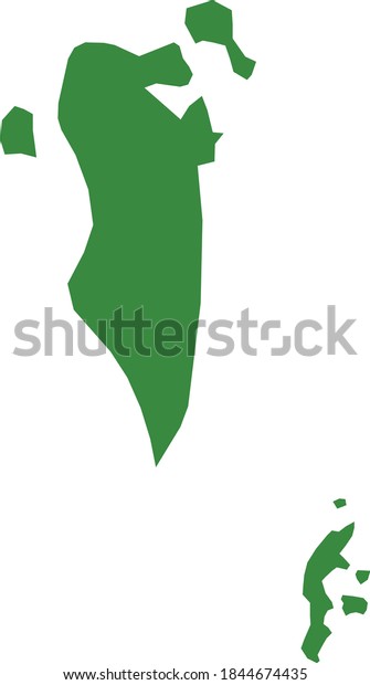 Vector Illustration Bahrain Map Stock Vector (Royalty Free) 1844674435 ...