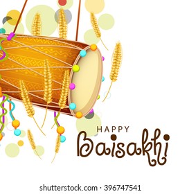 Vector illustration of baisakhi festival celebration background.