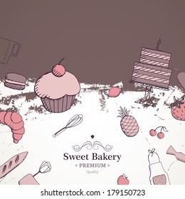 Vector Illustration of a Bakery Background