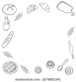 vector illustration of bakery background pattern