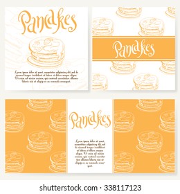 Vector illustration. Bakery design. Beautiful card with decorative typography element.  Cafe menu template with hand drawn design.