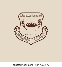 Vector illustration of bakery logo design for restaurant logos, bakery food logos and cafe badges.