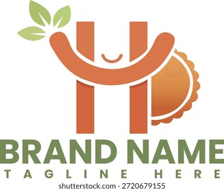 Ilustração vetorial do logotipo da marca de padaria ou pastelaria