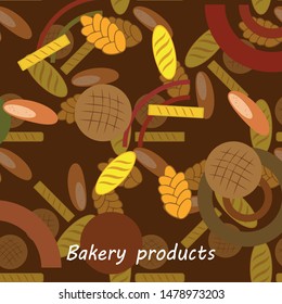 vector illustration of Bakery Product Food Collection
