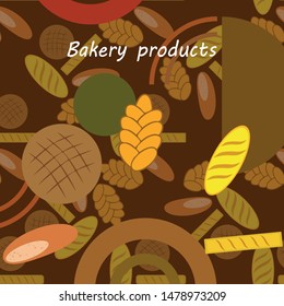 vector illustration of Bakery Product Food Collection