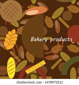 vector illustration of Bakery Product Food Collection