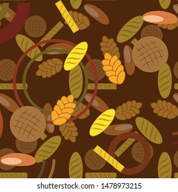 vector illustration of Bakery Product Food Collection
