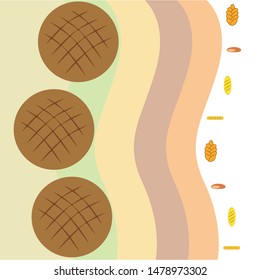 vector illustration of Bakery Product Food Collection