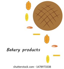 vector illustration of Bakery Product Food Collection