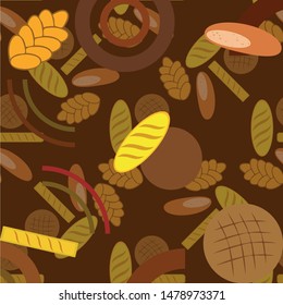 vector illustration of Bakery Product Food Collection