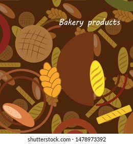 vector illustration of Bakery Product Food Collection