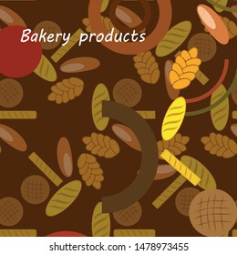 vector illustration of Bakery Product Food Collection