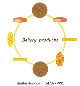 vector illustration of Bakery Product Food Collection