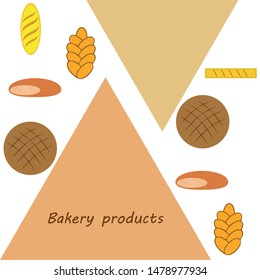 vector illustration of Bakery Product Food Collection