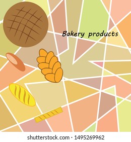 vector illustration of Bakery Product Food Collection