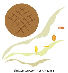 vector illustration of Bakery Product Food Collection