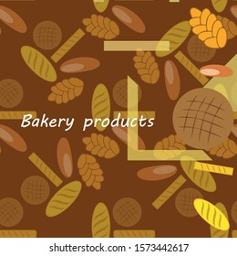 vector illustration of Bakery Product Food Collection