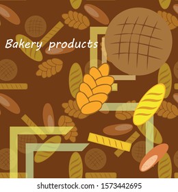 vector illustration of Bakery Product Food Collection