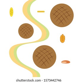 vector illustration of Bakery Product Food Collection