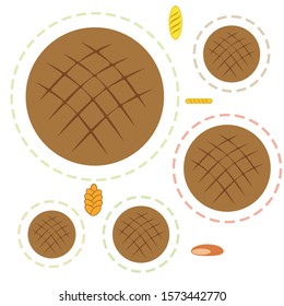 vector illustration of Bakery Product Food Collection