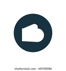 Vector illustration of baking glove icon