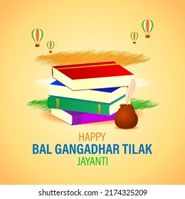 Vector Illustration For Bal Gangadhar Tilak Jayanti