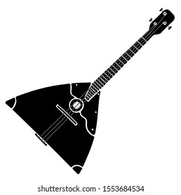 Vector illustration of a Balalaika (Russian stringed musical instrument) on white background