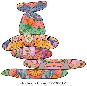 Vector Illustration of balance made of colored stones.