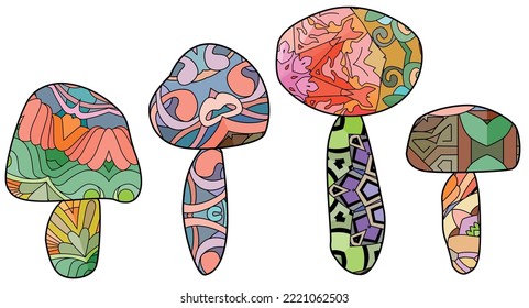 Vector Illustration of balance made of colored stones.