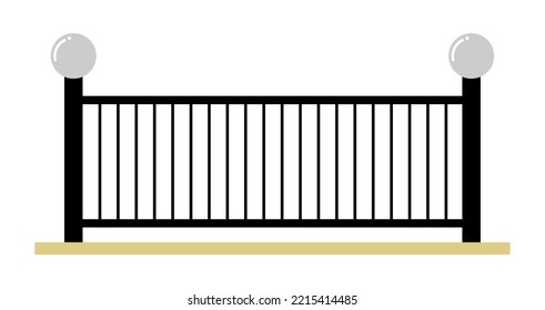 Vektorgrafik eines Balkons auf weißem Hintergrund