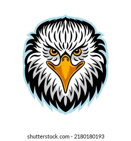 Vector illustration of Bald eagle. Eagle head Isolated on white background. Can be used as mascot. For tattoo or T-shirt design or outwear.