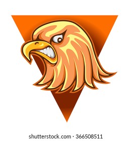 Vector Illustration Of Bald Eagle Mascot