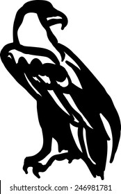Vector illustration of a Bald Eagle silhouette
