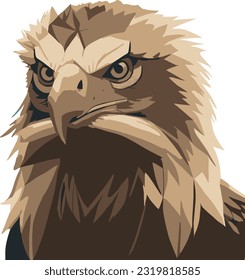 Vector illustration of Bald eagle for t shirt design. eagle portrait