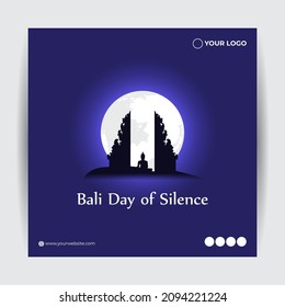 Vector Illustration For Bali Day Of Silence