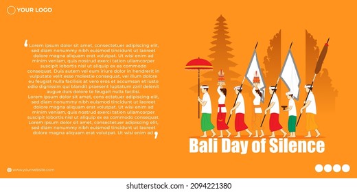 vector illustration for Bali day of slience