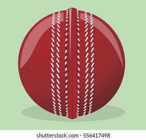 Vector illustration. Ball for cricket.