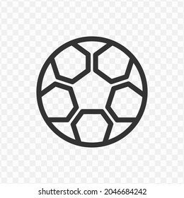 Vector illustration of ball icon in dark color and transparent background(png).