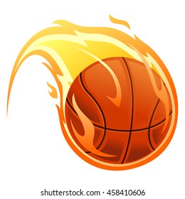 Vector Illustration of Ball on fire