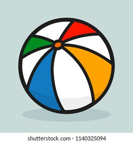 Vector illustration of ball on white background