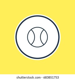 Vector Illustration Of Ball Outline. Beautiful Fitness Element Also Can Be Used As Tennis Element.