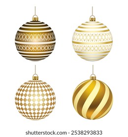 Vector illustration of ball patterns for use in Christmas and New Year celebrations.