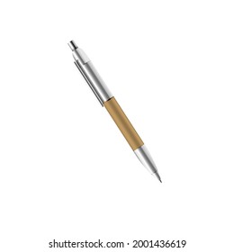 Ilustración vectorial de un bolígrafo aislado en un fondo blanco