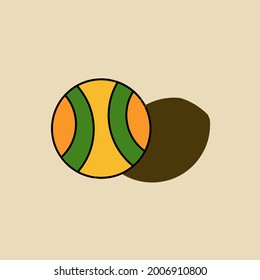Ilustración vectorial de una bola y su sombra