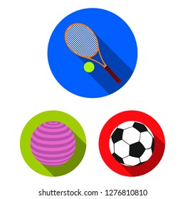 Vector illustration of ball and soccer logo. Collection of ball and basketball stock vector illustration.